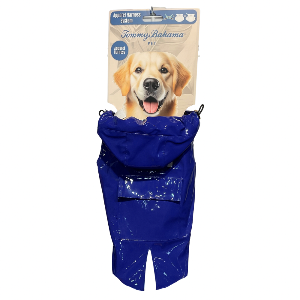 Tommy Bahama Dog Jacket and Harness | Blue
