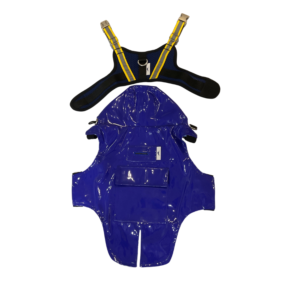 Tommy Bahama Dog Jacket and Harness | Blue