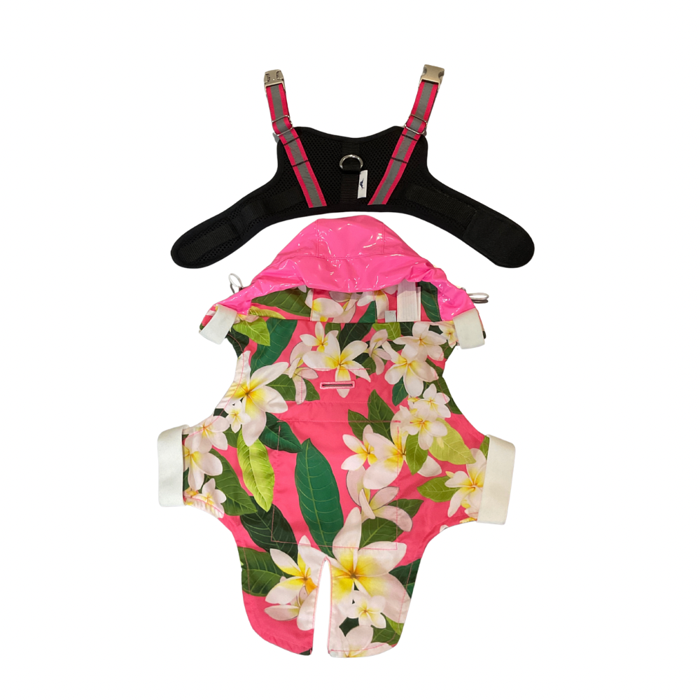 Tommy Bahama Dog Jacket and Harness | Pink