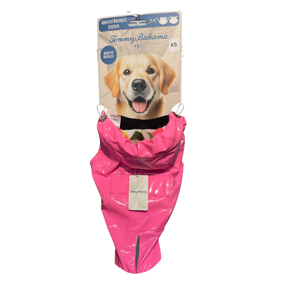 Tommy Bahama Dog Jacket and Harness | Pink