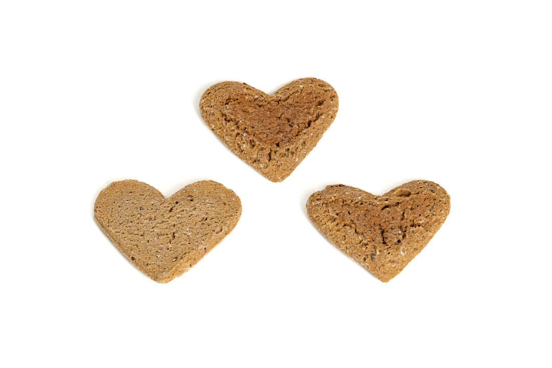 Large Peanut Butter Hearts with Applesauce & Flaxseeds